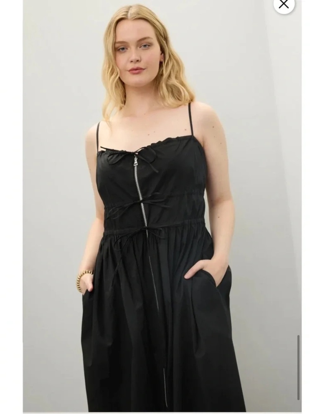 Rosetta Getty x RTR Black Bow Tie Dress Size 2
